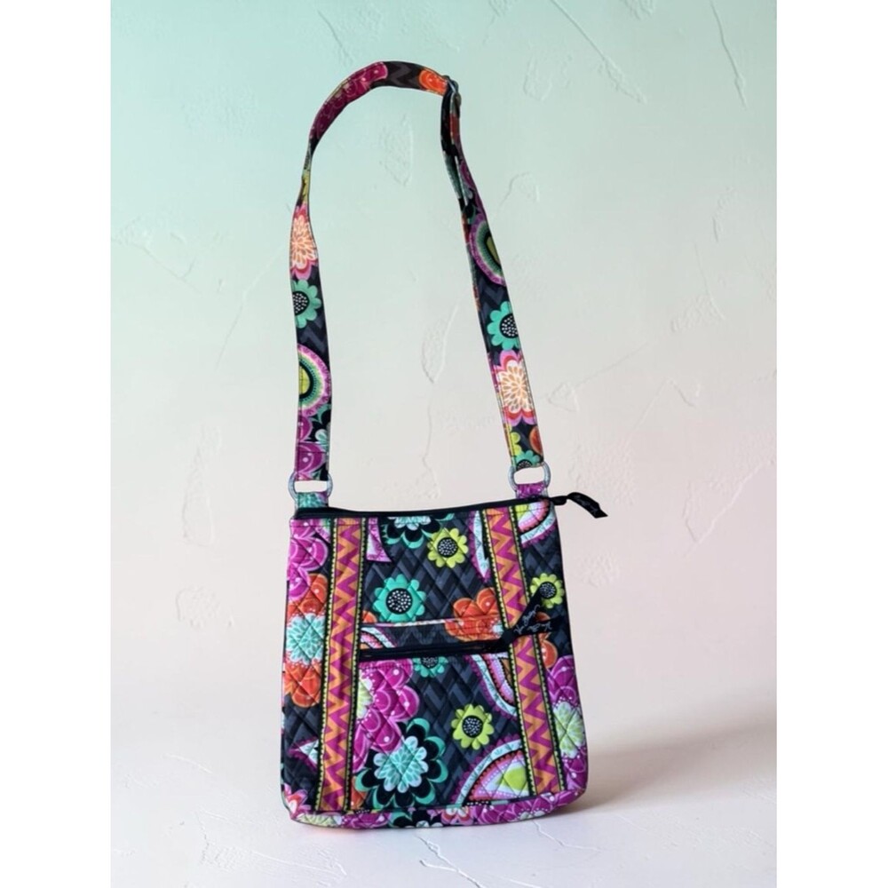 Vera Bradley Triple Zip Hipster Crossbody Bag In Ziggy Zinnia NWOT